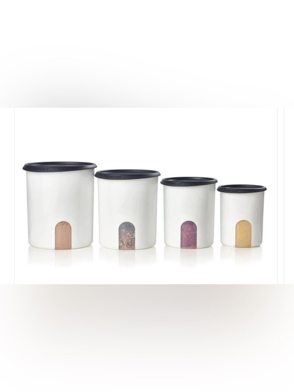Tupperware One Touch Reminder Canister Set